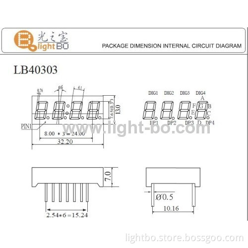 Ultra Bright White 4-digit 0.3-inch Common Anode 7 Segment Led Display For Medical Instrument Panel 